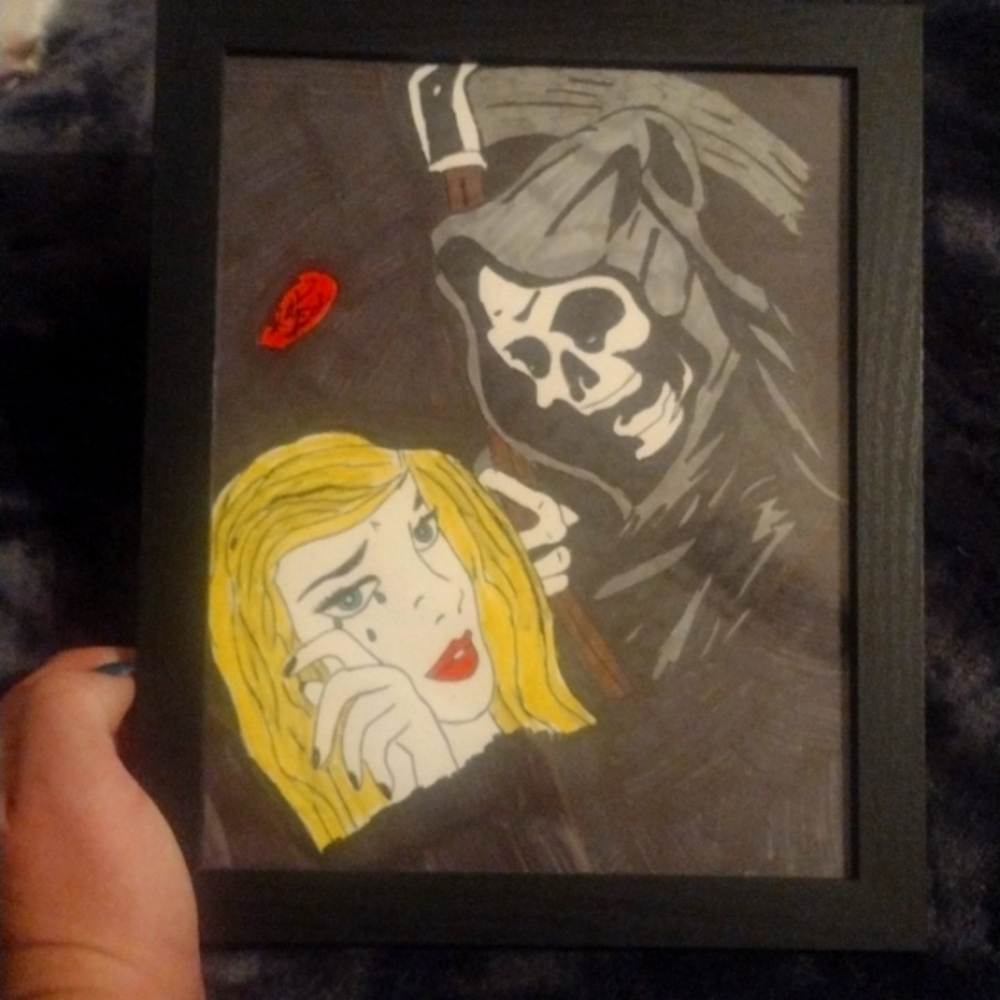 The Reaper" custom 8x10 "doodle" by me.